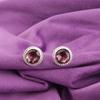 Rhodolite Gemstone Sterling Silver Butterfly Anniversary Stud Elegant Earrings EE-147-12
