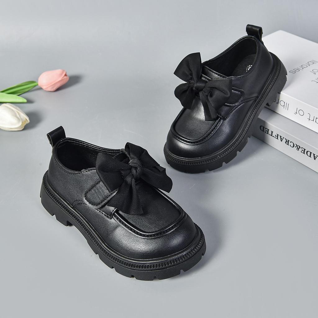 Girls Shoes Small Leather Shoes 2025 Spring New Student Single Shoes Princess Shoes Soft-soled Shoes Big Children Loafers Foreign Trade