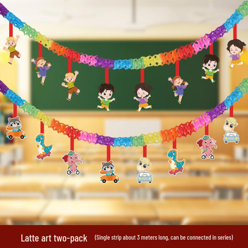 Creative Back-to-School Cartoon Banner Decoration for Classrooms and Kindergartens