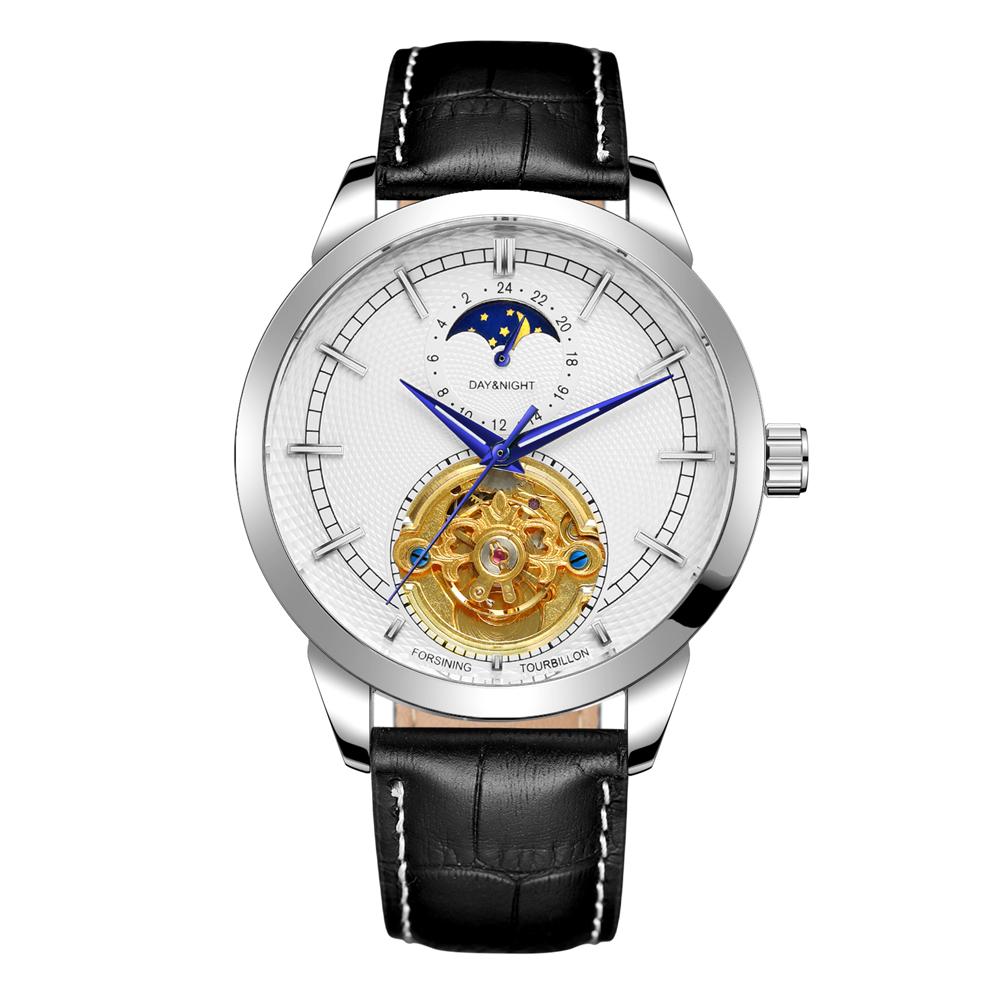 New Mechanical Men's Watch Automatic Self-Wind Tourbillon Classic Design Reloj Hombre Orologio Automatico Uomo Wristwatches