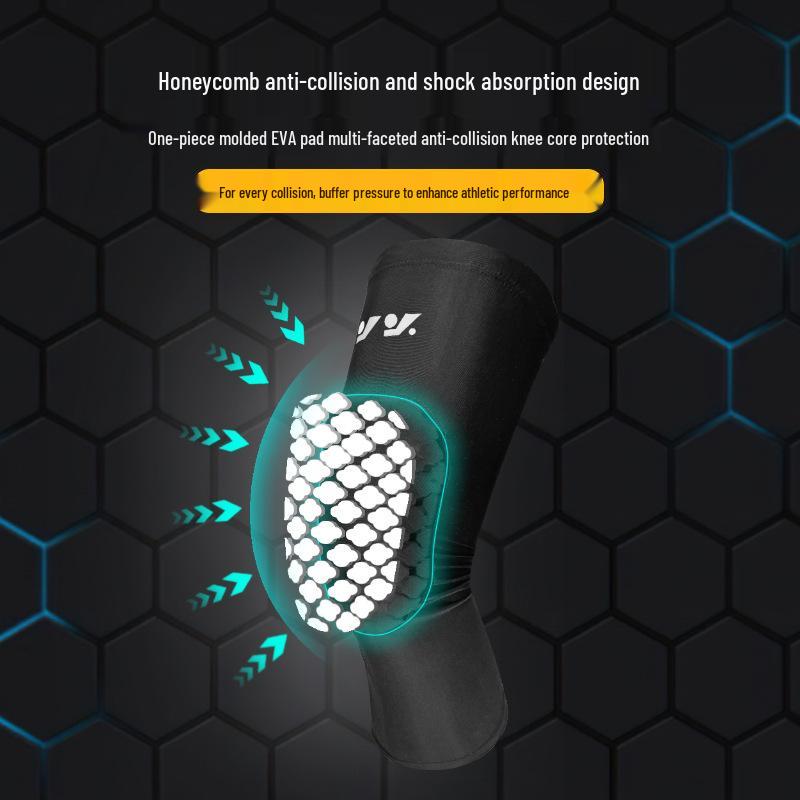 Спортивные рукава для ног из эластичного материала «соты», растягивающегося в четырех направлениях: Дышащие наколенники из лайкры для баскетбола, футбола, противоударная защита