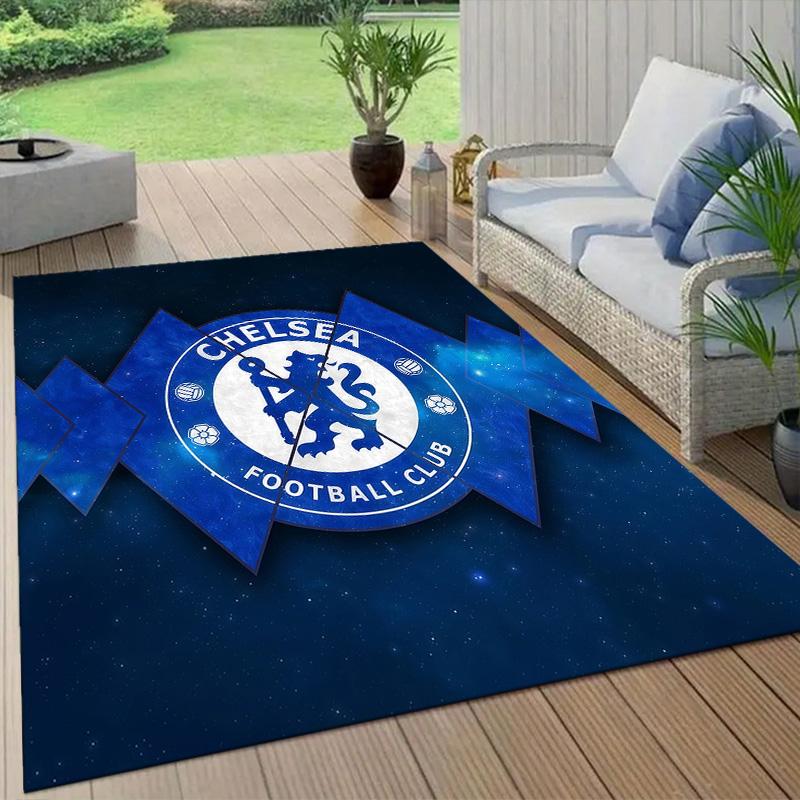 Chelsea Football Club2 Flannel Pattern Square Carpet,Area Rug,Carpet Rug for Living Room Bedroom Sofa Playroom Decor,Non-slip Floor Mat