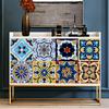 16pcs Retro Moroccan Tiles Wall Sticker Kitchen Backsplash Cupboard Bathroom Decoration Waterproof Self-adhesive Art Wall Decals