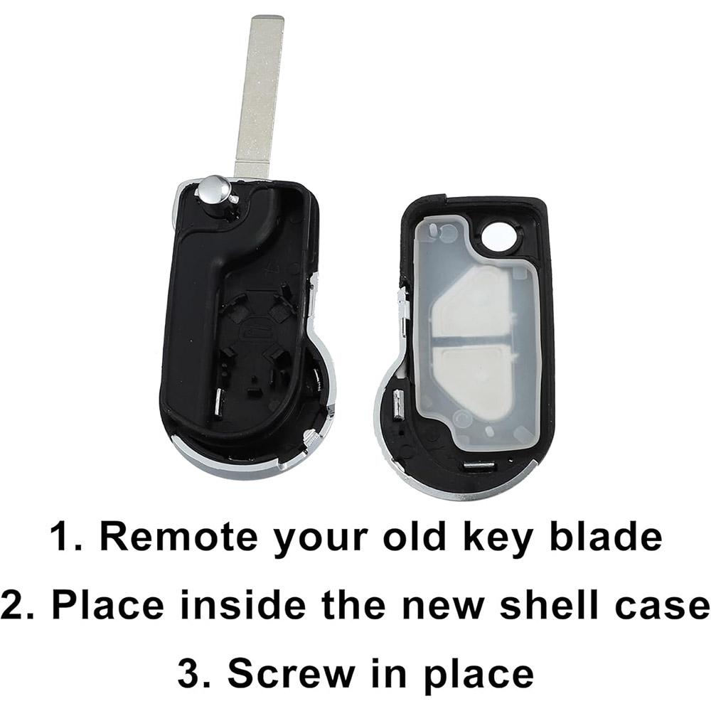 Корпус ключа-пульта с 2 кнопками и лезвием для Citroen DS3 DS4