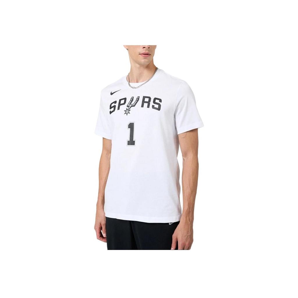 Nike Футболка с круглым вырезом и коротким рукавом с буквенным номером San Antonio Spurs, мужские топы, белая DR6397-102