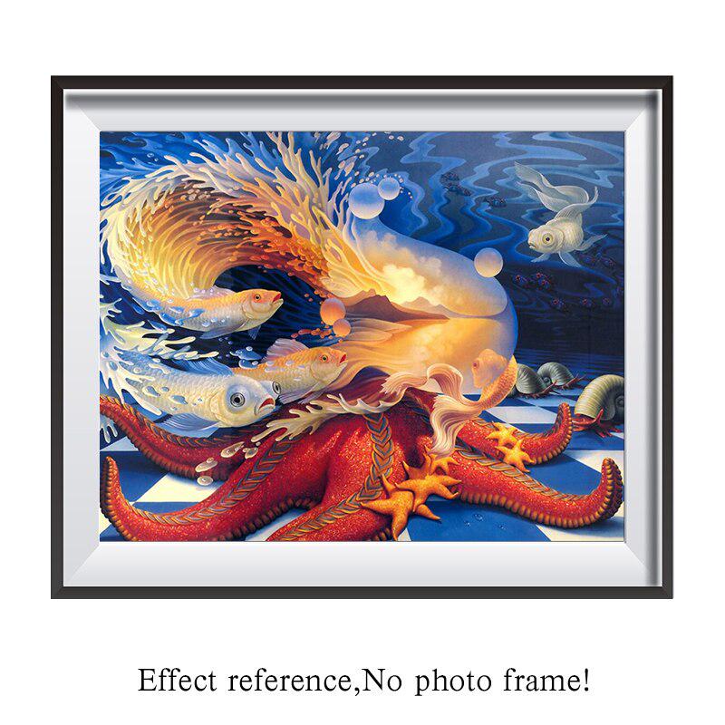 Алмазная вышивка красочные морские животные ручной работы алмазная живопись вышивка крестом украшение дома