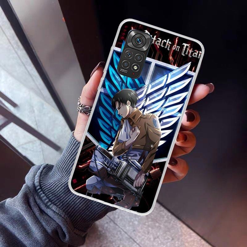 A-Attack on T-Titan Levi Phone Case For Xiaomi Redmi Note 10 11 12 13 14 15 Pro Plus 11S 12S 14S 11T 11E 10S Soft TPU Back Cover