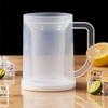 PET/PP Liquid Refrigerator Frozen Cup with Handle Freezer Beer Mugs  Bar Kitchen Drinkware