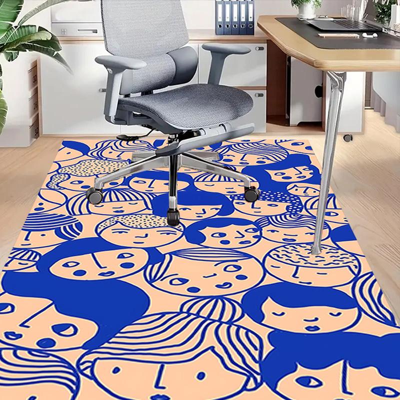 1 шт. Ковер с рисунком лиц, очень большой, нескользящий, для пола, офиса, семьи, спальни, большой ковер, ковер для помещений, яркие цвета