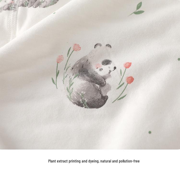 Детский стеганый теплый комплект: Хлопковая пижама с высокой талией и защитой живота для осени/зимы