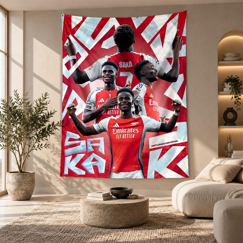 Decorative Tapestry,Bukayo Saka Printed Wall Art, Lightweight Wall Hanging For Bedroom Background