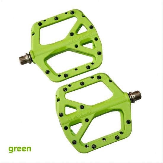 FIFTY-FIFTY MTB Bike Pedals, Non-Slip MTB Nylon Composite Pedal, 9/16" Lightweight and Wide Flat Platform Pedals