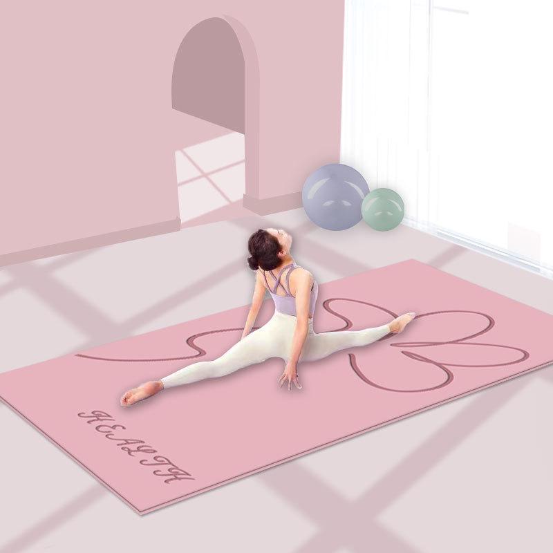 Коврик для фитнес-йоги с амортизацией и звукоизоляцией — идеально подходит для мужчин и женщин, в комплект входят скакалка и ремни