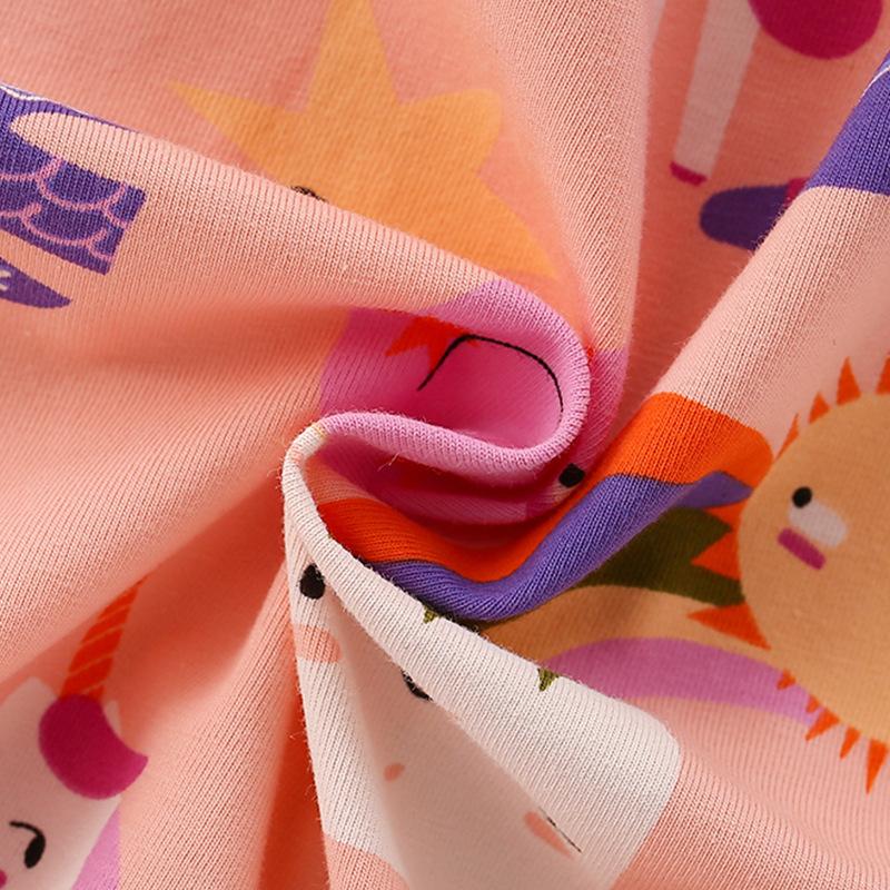 Платье для девочек летнее новое детское повседневное с короткими рукавами модное детское платье для маленьких девочек