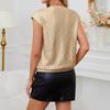 Short Sleeve Sequin Tops For Women V-Neck Sparkly Tank Tops Dressy Glitter Top Blouses