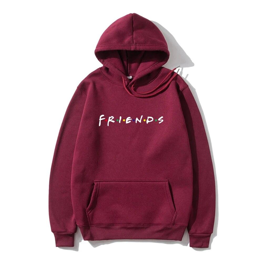 Осенние толстовки унисекс Harajuku Friends с принтом и длинными рукавами, большие толстовки с капюшоном Y2k, повседневная женская толстовка с капюшоном, одежда унисекс