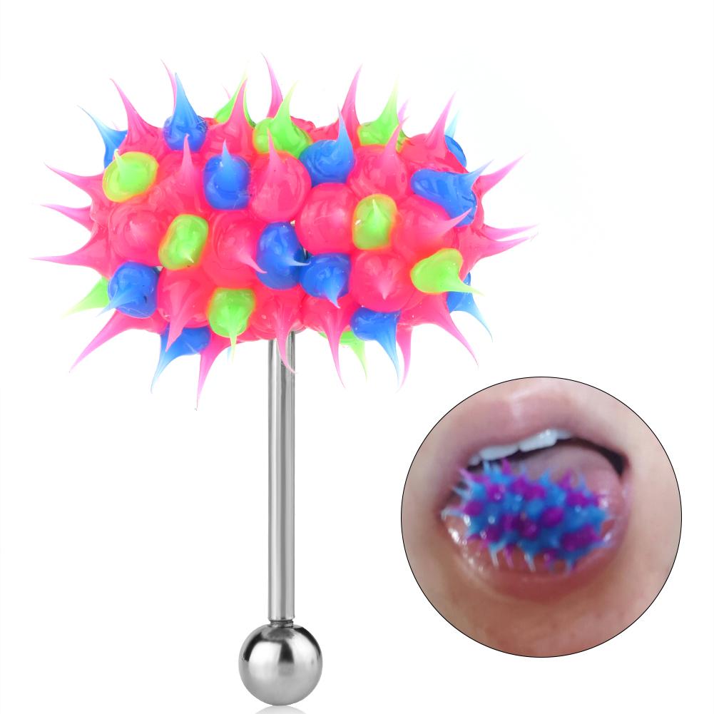 Vibrating Tongue Ring Stud Barbell Stainless Steel Body Piercing Jewelry (#6)