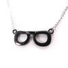 [J8265] — Черное дизайнерское колье «Очки».