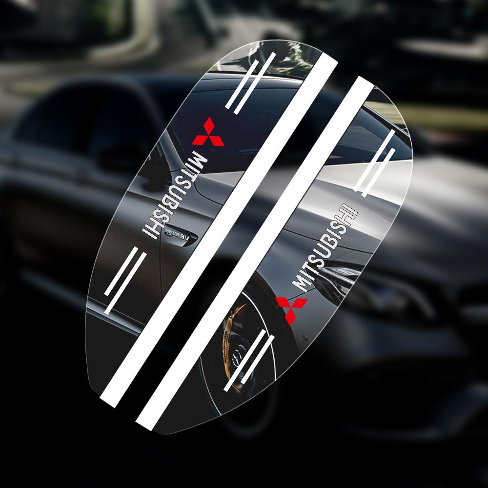 2Pcs/Set Rearview Mirror Rain Eyebrow Sun Visor Sticker Decoration For Mitsubishi Ralliart Grandis Galant Carisma Xpander Cross