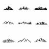 20cm Mountain On The Car Cool Stylish, Sticker Sunscreen and Waterproof Decals Rear Window Stickers Decoration Cover