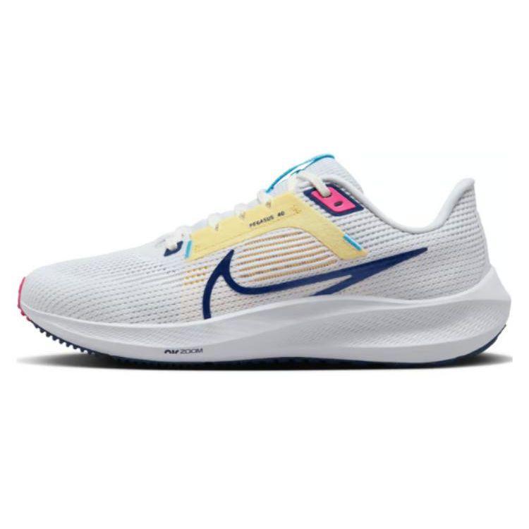 Nike Air Zoom Pegasus 40 White Deep Royal Pink Женские кроссовки Photon-Dust Fierce-Pink Deep-Royal-Blue DV3854-105