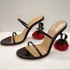 Fashion Summer New Rose Heels Sexy Sandals for Women High Heels Mules Party Wedding Shoes