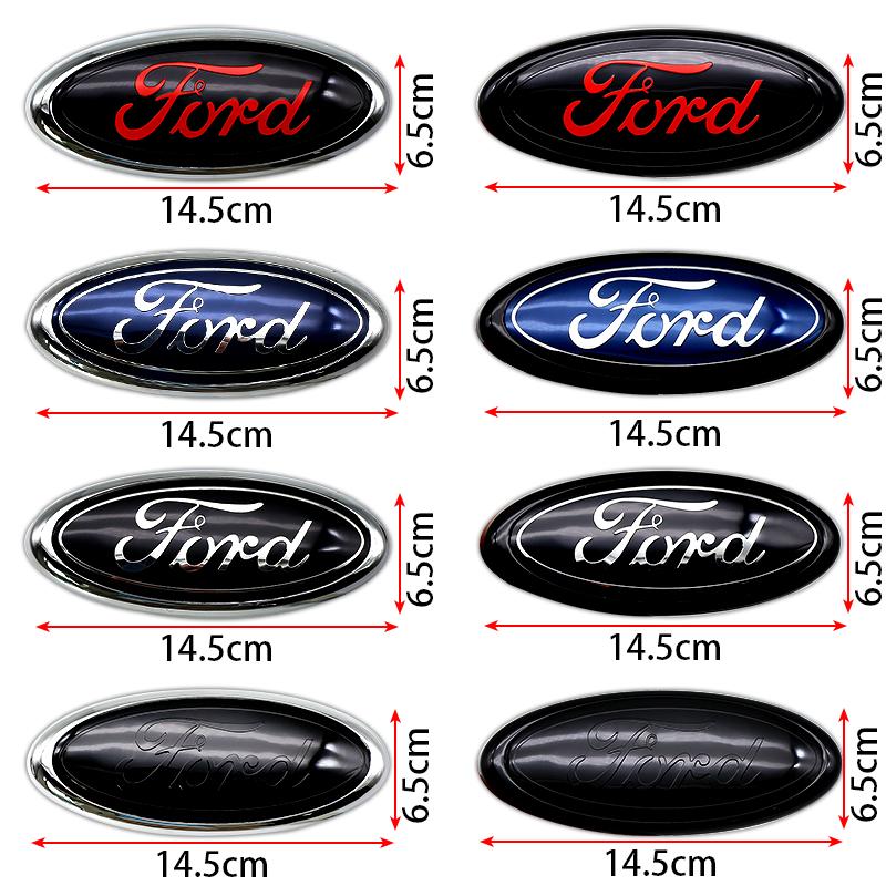 Car Sticker ABS 14.5 Car Front Head Hood Bonnet Logo Rear Trunk Badge Sticker For Ford Mondeo Focus Fusion MK2 MK4 F150 F250 Emb