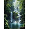 Natural Landscape Spectacular Waterfall Canvas Painting Green Tree Forest Posters Wall Art Prints Home Decor Frameless Paintings