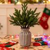 Искусственные сосновые ветки Реалистичные стебли норфолкской сосны Искусственная зелень Листва Веточки сосновой хвои для самостоятельного изготовления рождественских венков Ваза Внутренний Наружный декор