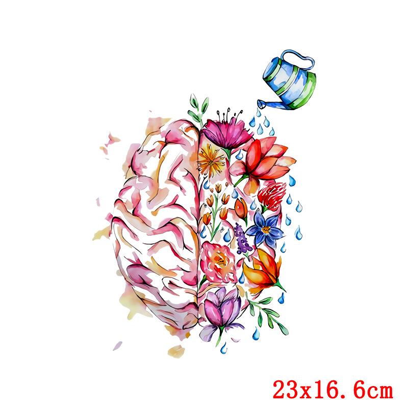 Органы тела Легкие Сердце Термо Наклейки На Одежду Бабочка Утюг На Переносе Одежды Термопереносы На Одежду Футболка