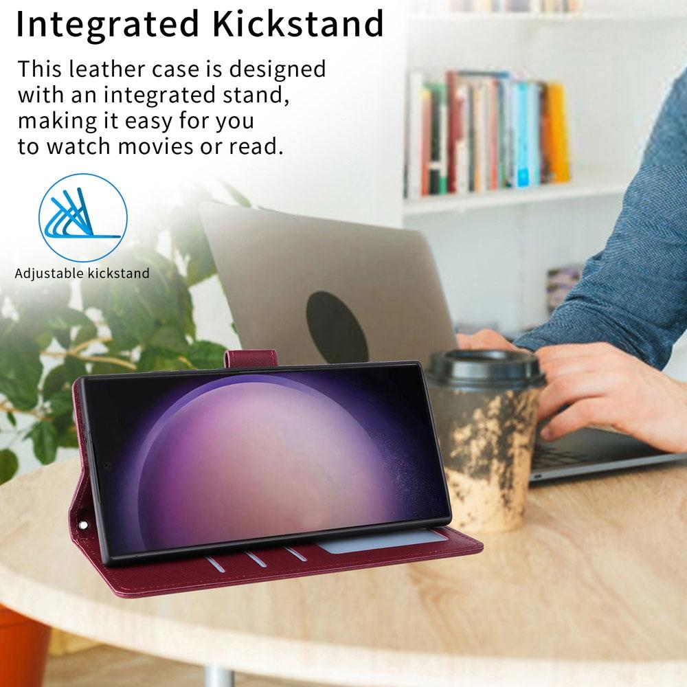 Для Samsung Galaxy S24 Ultra S23 FE S22 S21 Plus A05 A05S S24Ultra S23FE S20FE флип-кошелек из искусственной кожи мягкий силиконовый бампер противоударный Supreme Cover