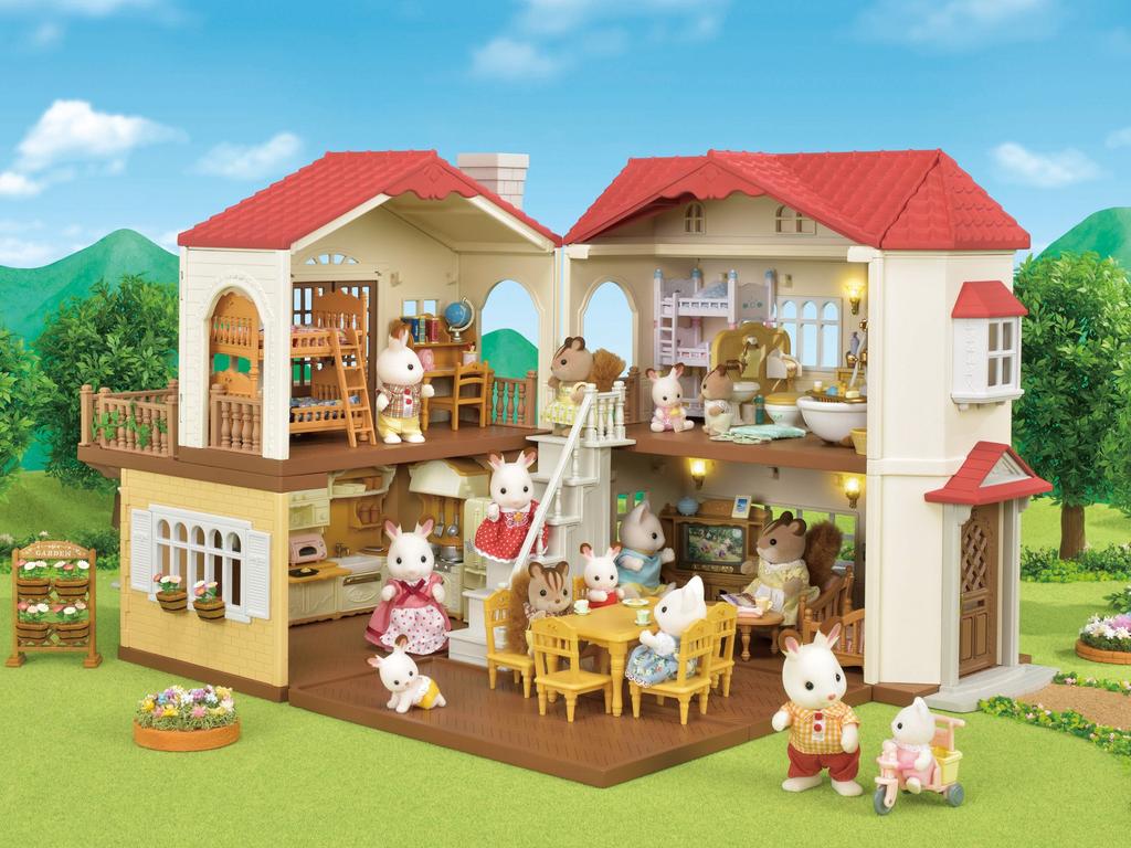 Sylvanian Families House House with Red ST Mark Certification For Ages 3 and Up Toy Dollhouse Sylvanian Families EPOCH [Big Roof] Ha-48