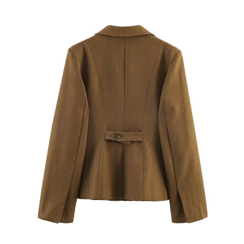 Womens Blazer Fashion Solid Color Slim Fit Office Work Suit Jacket