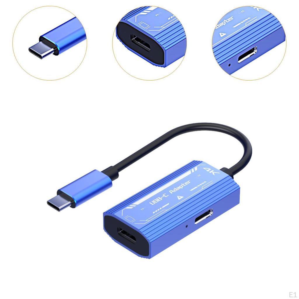 Адаптер USB Type C для очков Ar Plug and Play Компактный 4K@60 Гц 100 Вт Порт для зарядки Портативный для