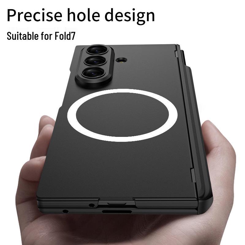 Беспроводной чехол-зарядка для Samsung Fold 7: Магнитный держатель для ручек, Креативная подставка, Защита по всей поверхности
