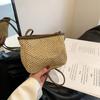 Hollow Out Raffia Bag Pu Leather Weave Straw Crossbody Bag Casual   Girls