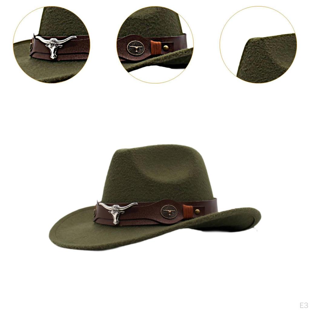 Ковбойская шляпа с классическим декором и широкими полями для помолвки, музыкального фестиваля, ролевой игры, вечеринки