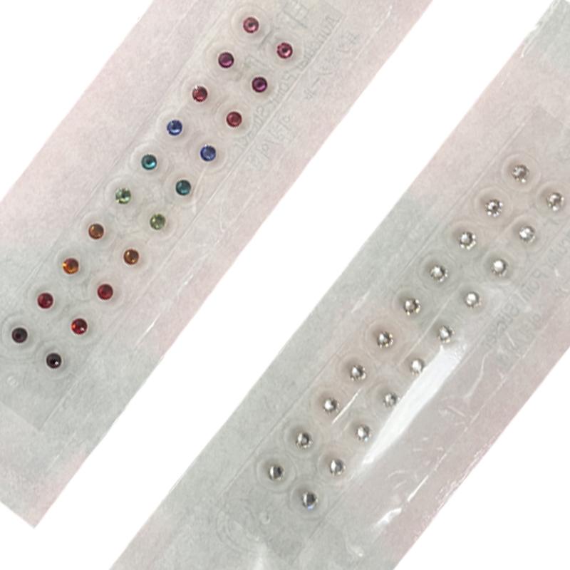 40 шт. Цветные бриллианты + серебряные бриллианты Инструменты для аурикулотерапии для снятия стресса и детоксикации, ТКМ Домашняя терапия