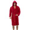 Men's Winter Plush Lengthened Shawl Bathrobe Home Clothes Long Sleeved Robe Coat