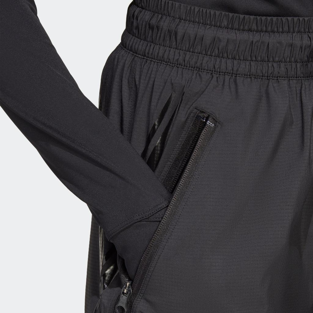 Adidas Stella Mc Cartney Tapered Pants Solid Color With Zipper Pockets Loose Fit Women Pants Black HR2209