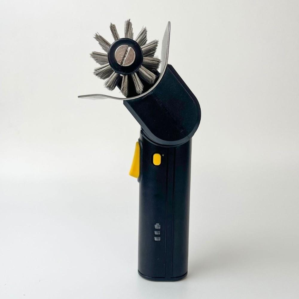 Stainless Steel Electric Grill Brush Portable Roller Grill Cleaner Brush  Outdoor Cooking