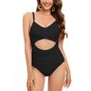 Tengwei Gradient Print Plus Size Sexy One-Piece Swimsuit for Women