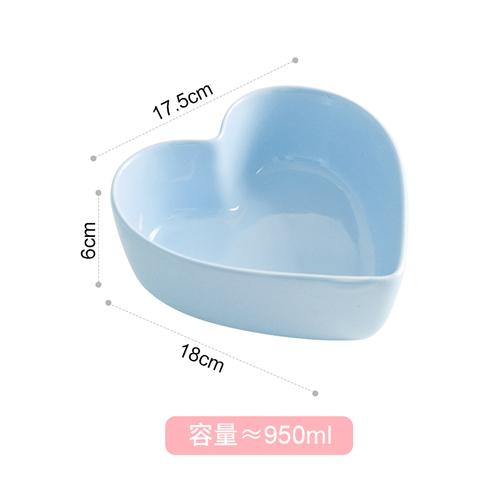 Heart Shaped Bowl Love Heart Ceramic Steamed Egg Bowl Candy Color Dessert Salad Plate 7 Inch Cake Fruit Plate Kitchen Tableware