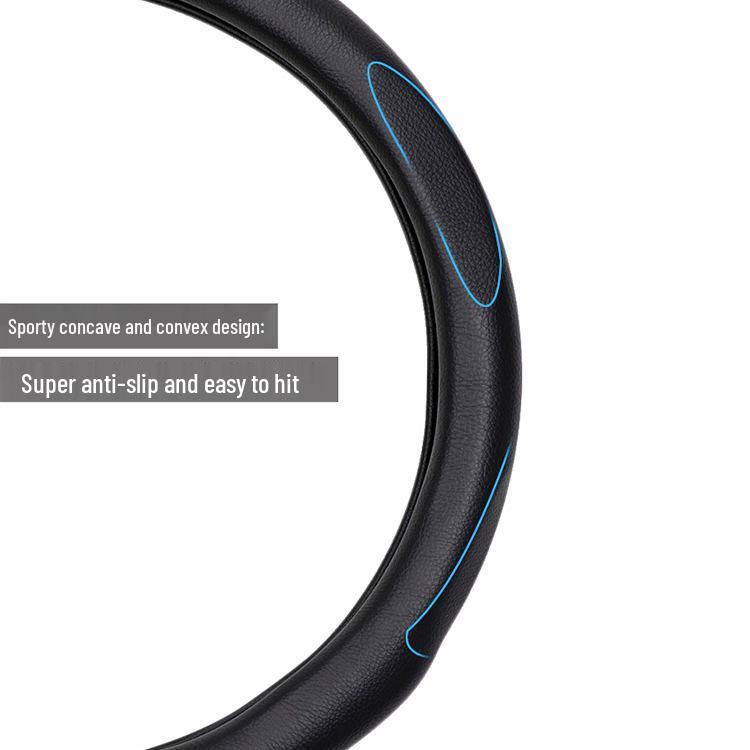 Genuine Leather Steering Wheel Cover for Luxgen Big 7, U6, U6 Sedan, S5, and Sharp 3 MPV