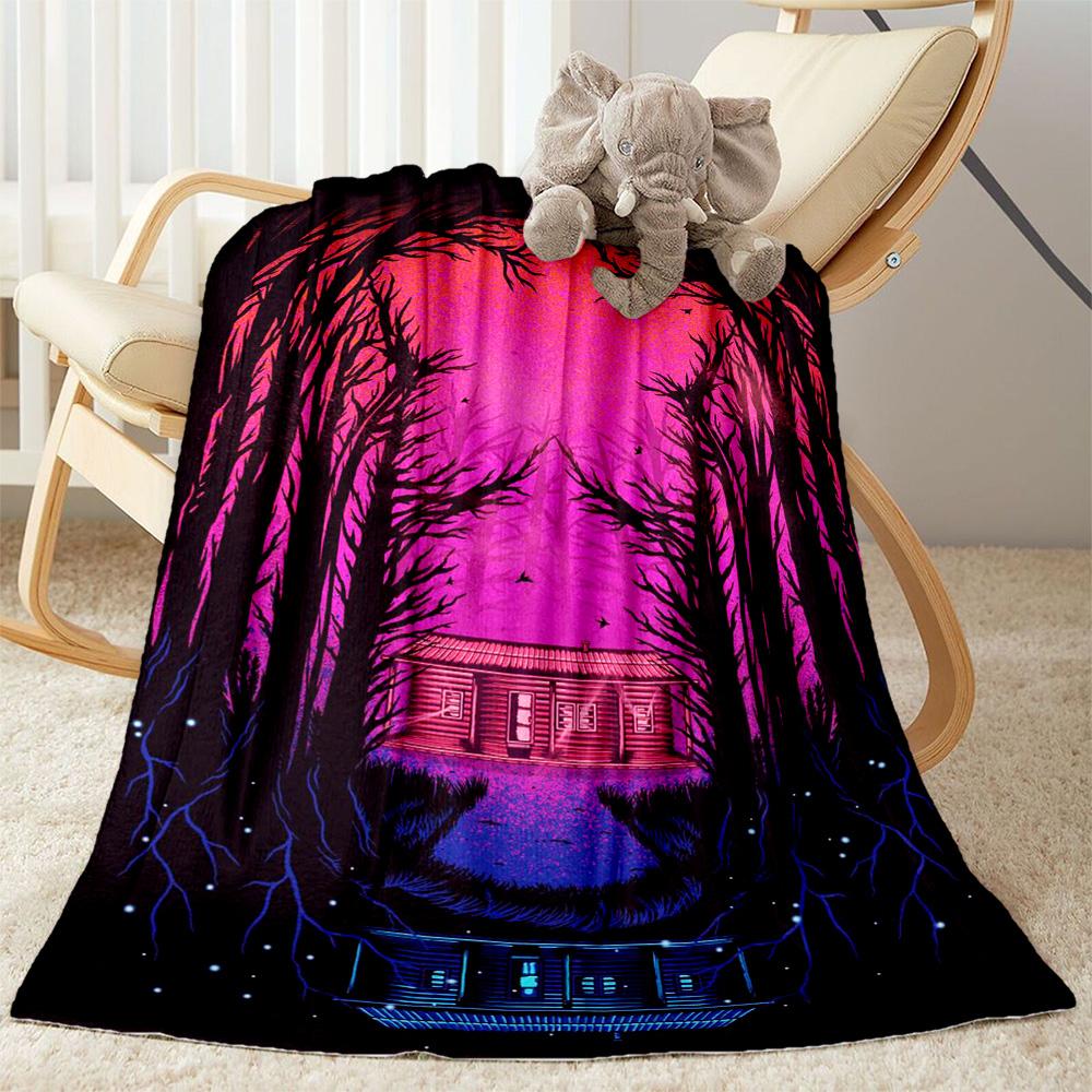 Stranger Things Blanket Suitable for sofas,travel, living rooms also a good gift for friends and family Suitable for all seasons.