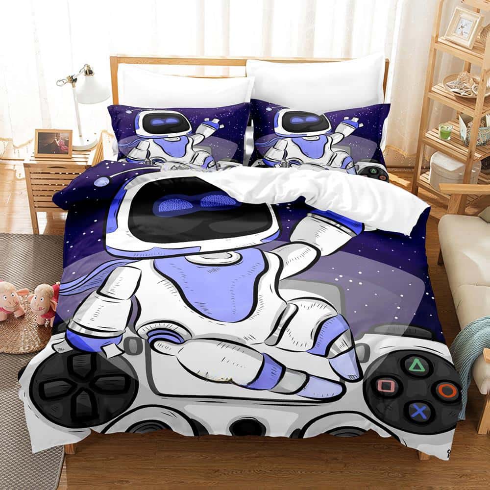 3D Print Anime Astro Bot Bedding Collection Single Twin Full Queen King Size Bed Collection Adult Kid Bedroom Duvet Cover Collections Home Textiles