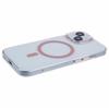 For iPhone 13 Magnetic Phone Case Thickened Hard PC Cover with Metal Buttons
