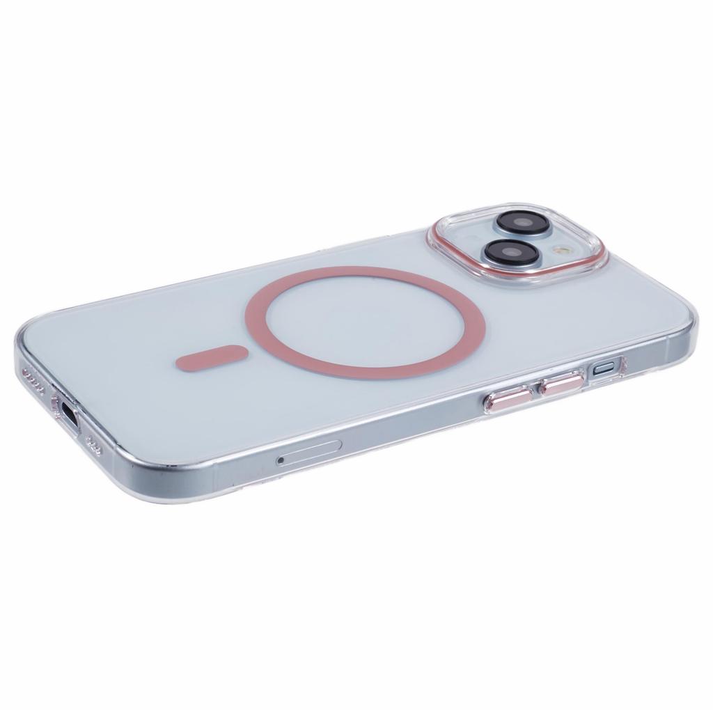 For iPhone 13 Magnetic Phone Case Thickened Hard PC Cover with Metal Buttons