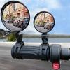 1/2 шт. вращающееся зеркало заднего вида на руль велосипеда небьющееся универсальное легкое в установке регулируемое крепление на руль выпуклое зеркало аксессуары