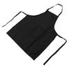 Waterproof Nail Art Apron Pure Color Apron Unisex Cooking Apron with Adjustable NeckbandBlack